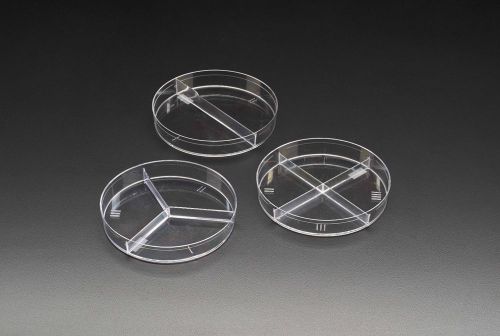 CELLTREAT 100mmX15mm Petri Dish, 4 Compartments, 500/Case, Sterile, #229682