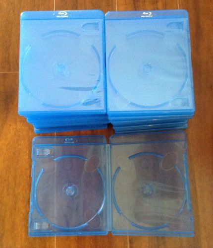 NEW 20 Premium Double Disc Blu-ray Cases - Holds 2 CD DVD Discs