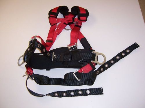 Protecta 1191209 full body harness, m/l, 420 lb., red/gray for sale