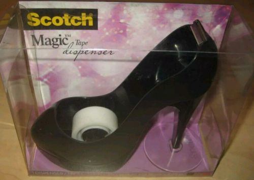 Scotch Magic Black High Heel Stiletto Tape Dispenser 350 inches of Tape NEW!!