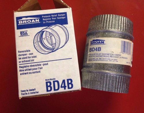 Broan Pressure Relief Damper BD4B Fits 4&#034; Round Duct