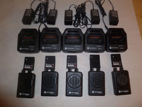 FIVE Excellent Condition Motorola Minitor V 462-469.9 MHz UHF Fire EMS Pagers