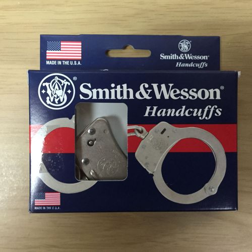 NEW Smith &amp; Wesson Handcuffs Model 100-1 Nickel Handcuffs