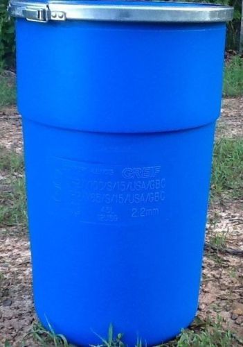 (2) 12 gallon food grade drum barrel survivalist prepper storage bucket w/lid for sale