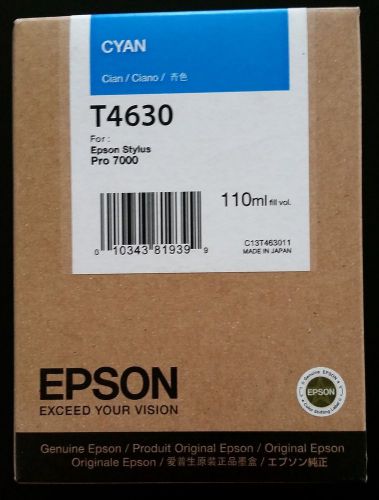 NEW Genuine Epson T4630 STYLUS PRO 7000 CYAN Ink Catridge