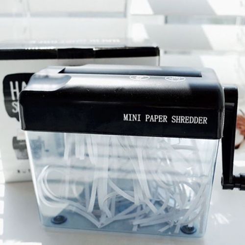 Mini Hand Paper Shredder Portable Cutter Office Stationery Brand New