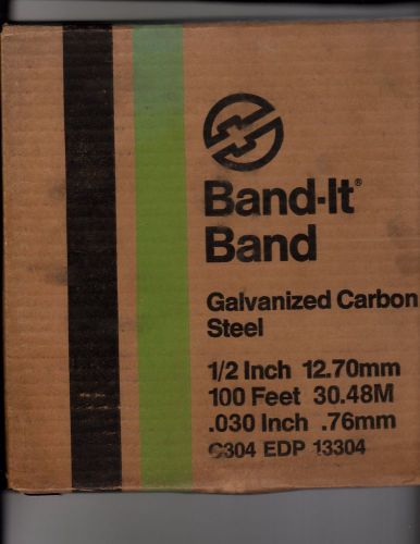 NIP Band-It C304 EDP Galvanized Carbon Steel Band 1/2&#034;x100&#039; .030&#034; Thick