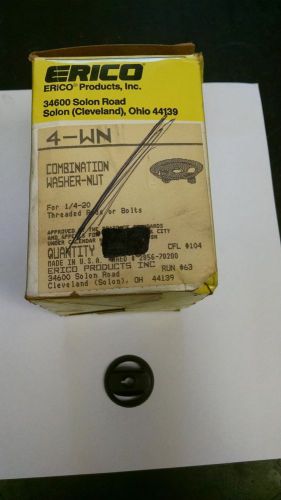 ( lot of 100 )      new in box      caddy/erico  4-wn       1/4x20  washer nut for sale