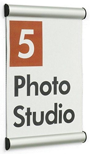 Displays2go, 8.5 x 11 Inches Sign Display Frame for Wall Mounted, Hinged