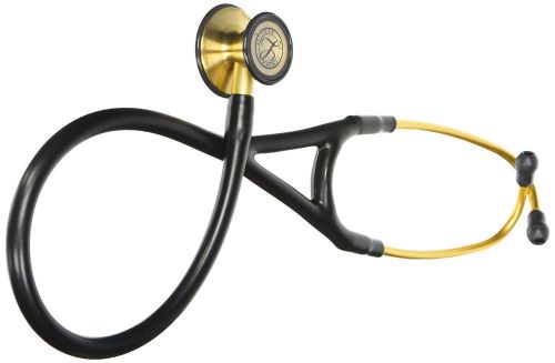 3M Littmann Cardiology III Stethoscope Brass-Finish Chestpiece Black Tube, 27&#034;
