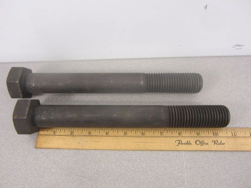 1 1/4&#034;-7 x 10 1/2&#034;   Coarse Grade 8 Hex Cap Screw (Bolt) Black Oxide Qt. 2   NOS