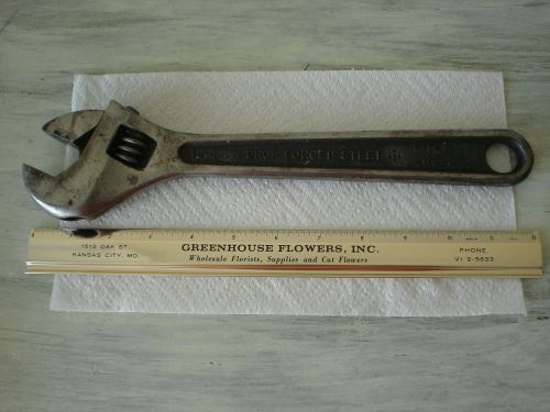 Vintage  crescent tool co. 12&#034;drop forged steel adjustable wrench jamestown n.y. for sale