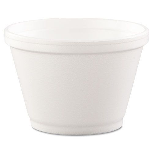 Hinged-Lid Food Containers, Foam, 6oz, White, 50/Bag, 20 Bags/Carton
