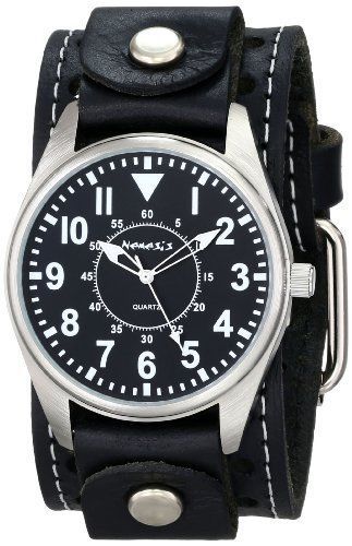 Nemesis Mens STH095K Black Collection Dial Presition Display Watch