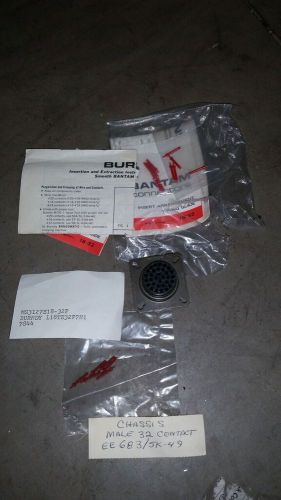 New burndy mil spec bulkhead chassis mount circular connector ms3127e18-32p for sale