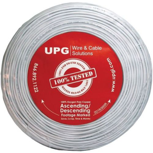 UPG 77034 Striped 22-Guage 4-Conductor Alarm White Cable Speedbag - 500ft