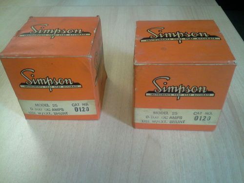 Two simpson dc amp guages for sale