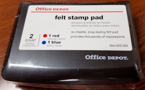 Office Depot Felt Stamp Pad (2) Count