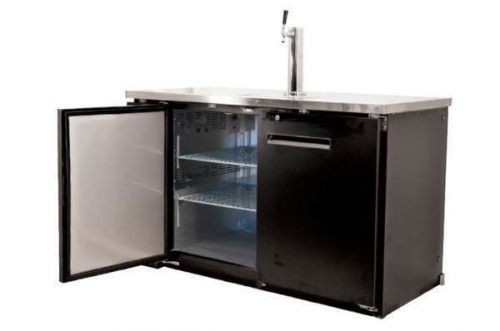 Omcan bd-cn-0019-s 59&#034; 2-door 1-tower commercial bar beer kegerator cooler new! for sale