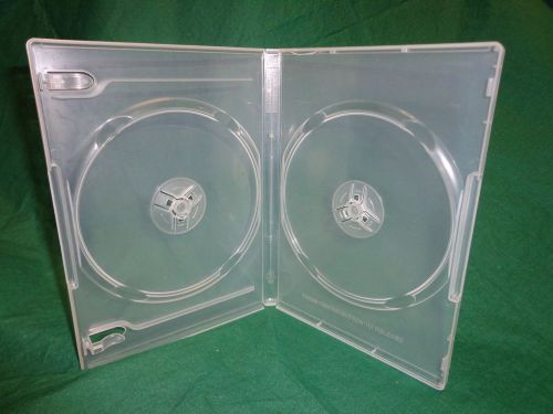 20 pcs Double Clear DVD CD Cases, Hold 2 Discs, Standard 14mm. - NEW