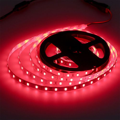 5Mtrs 300 LED Red Waterproof 12 Volt Self Adhesive Light Strips