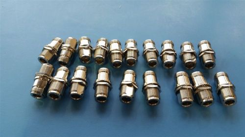 LOT OF 19 TYPE N (f/f)RF COAXIAL BULKHEAD FEED-THROUGH ADAPTER CONNECTORS