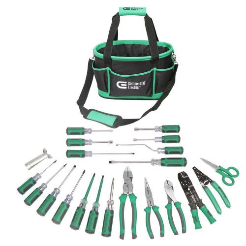 New 22-piece heavy duty electrician&#039;s with storage bag electrical tool set kit for sale