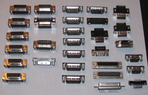 Assortment of DB-9 DB-15 &amp; DB-25 Connectors New