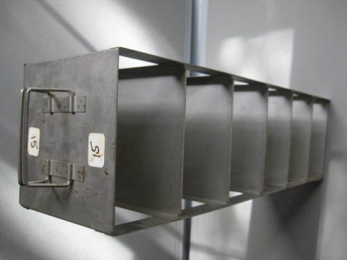 6-Shelf Stainless Steel Vertical Freezer Rack,3&#034; Standard Box(5.3&#034;x5.3&#034;x3.25&#034;)