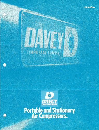 Equipment brochure - davey - air compressors ads how it works - 5 items (e3036) for sale