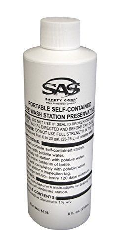 SAS Safety 5136 Preservative for Eyewash Station, 8-Ounce Bottle