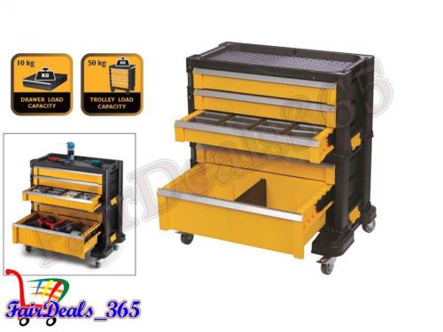 DURABLE HEAVY DUTY JCB 24&#039;&#039; -5 DRAWER ROLLING TOOLCHEST WITH TOOL TRAY STATION