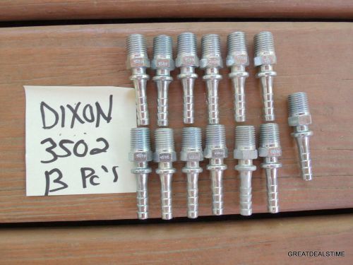 Dixon 3502 1/4&#034; npt male nipple 1/4&#034; hose stem/bulk lot 13 pieces,air hose end for sale