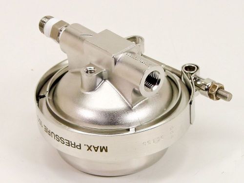 Millipore ss-316 t-line gas filter housing 1/4&#034; npt port **no filter** (yy500500 for sale