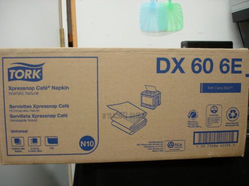 Tork bar Xpressnap Cafe Napkin DX 60 6E  natural folded 4 1/8&#034; square case 6000