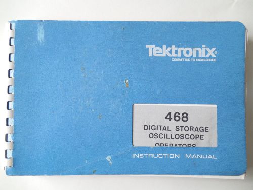 Tektronix 468 Factory Owners Operators Manual w/ Updates