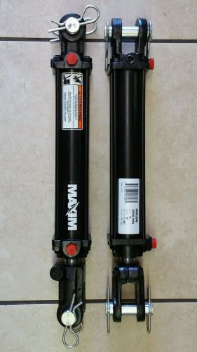 NEW Pair of MAXIM 218-306 Hydraulic Cylinders 2&#034; Bore 10&#034; Stroke 1.125&#034; Rod Dia!