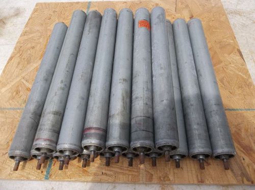 16 acs steel conveyor rollers, 12-1/2&#034; x 1-3/8&#034; dia. x 1/4&#034; shaft for 13&#034; frame for sale