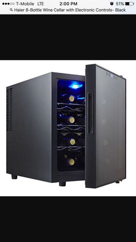 Haier 8-Bottle Wine Cellar with Electronic Controls- Black