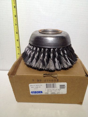 Osborn 6&#034; Diameter Wire Cup Brush Knotted Double Row New in Box