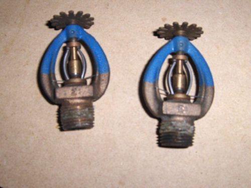Lot of 2, solid brass/copper? FIRE SPRINKLER HEADS, SSP-1, &#034;E&#034; STAR PENDENT only