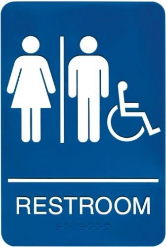 Headline Sign 8377 ADA Wheelchair Accessible Restroom Sign With Tactile 6 By 9