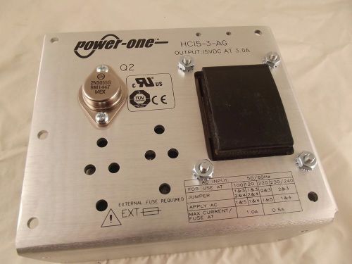 Bel power-one hci5-3-ag ac/dc power supply single-out 15vdc 3a mm3 e for sale