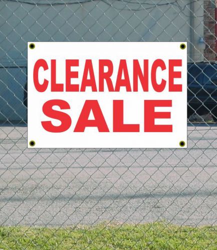 2x3 CLEARANCE SALE Red &amp; White Banner Sign NEW Discount Size &amp; Price FREE SHIP