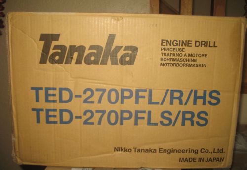 Tanaka TED-270PFR Engine Drill w/Chuck, 1.4 HP, 2-Stroke - New, Factory-Sealed!