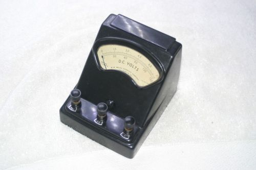 Vintage W M Welch Scientific Company DC Volts Meter 3031C Bakelite Deco S36
