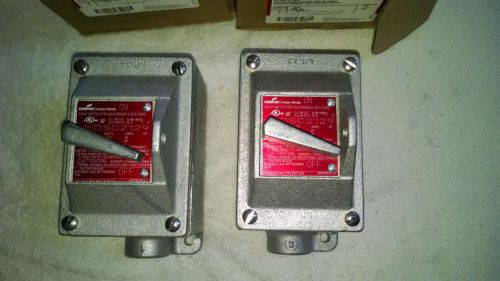 2 New EDSC2129 Explosion Proof Crouse Hinds 3/4&#034; Snap Switches 20A Hazardous