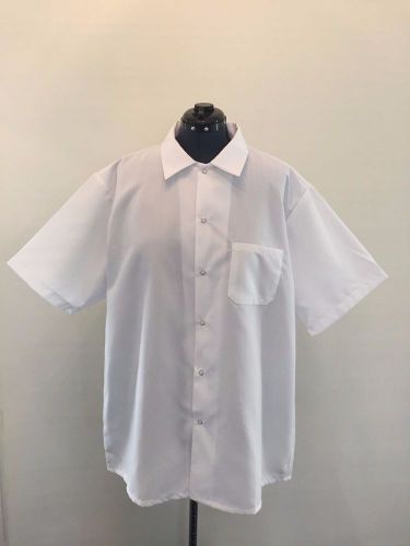 New BEST Textiles White Standard Kitchen Cook Shirt Snap Button Size 2XL