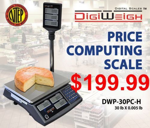 Digiweigh DWP-30PC-H 30 Lbs Computing Scale Pole Display NTEP Legal For Trade