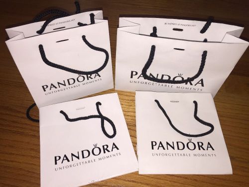 4 X Pandora Gift Bag  6 1/4 X 6 1/4 X 2 1/4 ,,,8 1/4 X 6 1/4 X 3 1/4